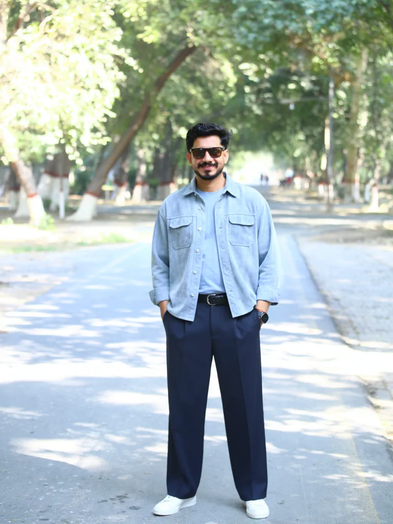 After DressMe result with light overshirt on the right
